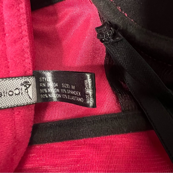 icollection corset top pink black shiny satin bows lace up sexy lingerie costume - Picture 10 of 11